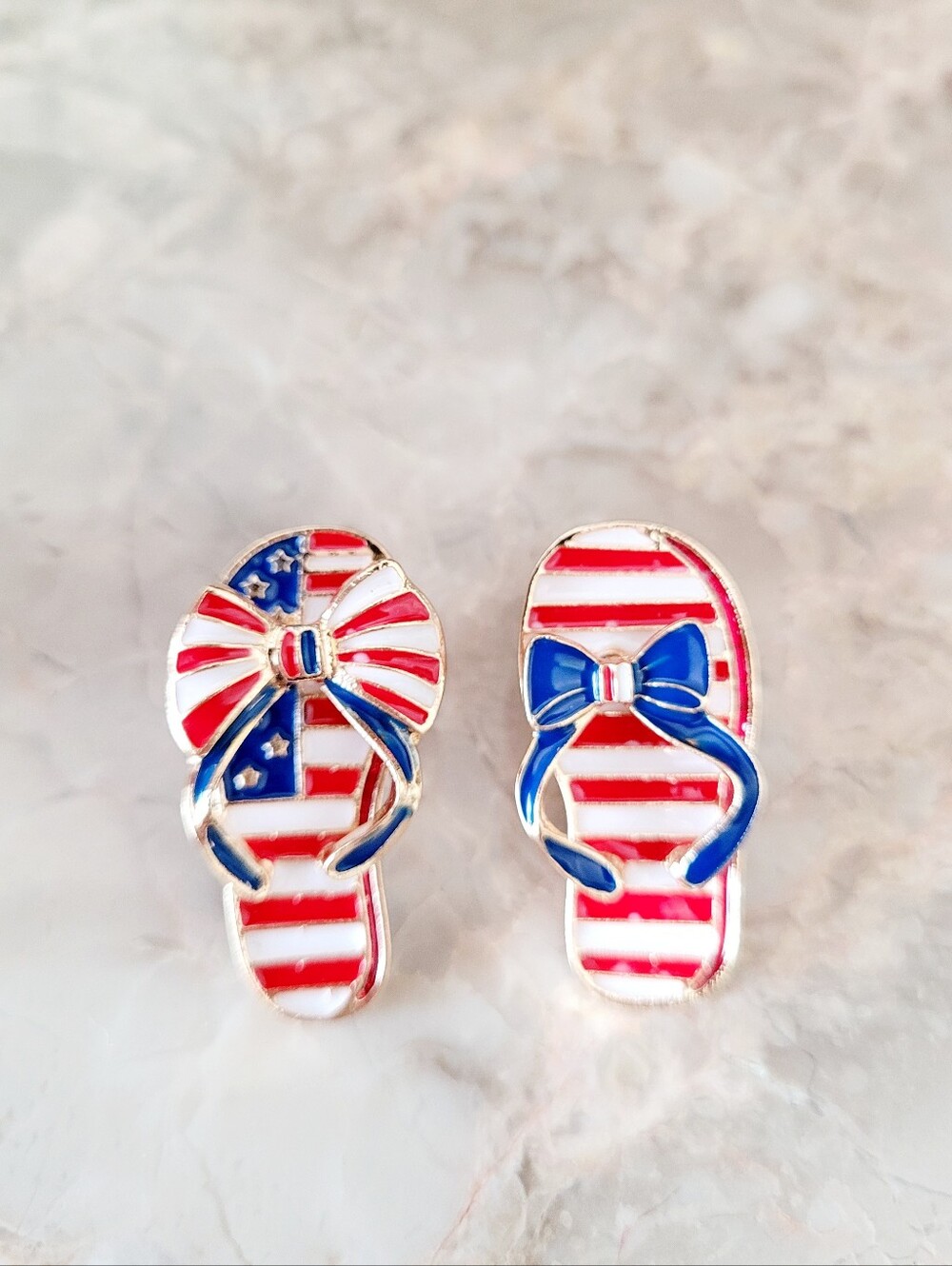 🌺Patriotic Brooch American Flag Flip Flop Brooch July 4th Brooch Labor Day - Picture 4 of 8
